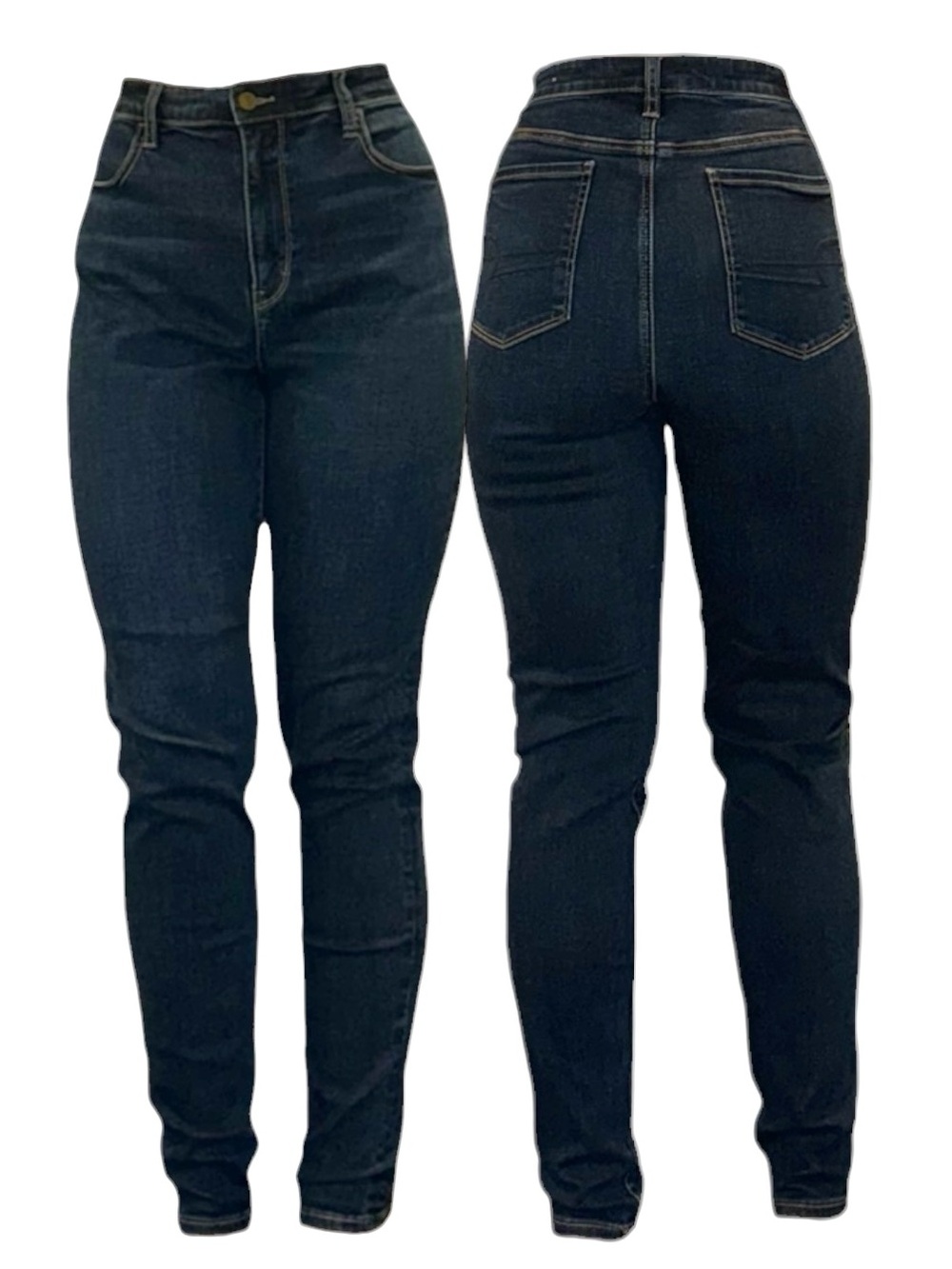 American Eagle Outfitters Dark Blue Super High-Rise Jegging (Long)
